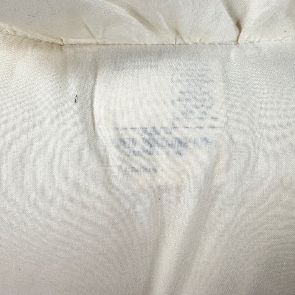Vintage Candlewick Floral Throw Pillow 16x16 Cream Lace Trim Cottagecore - Picture 7 of 10